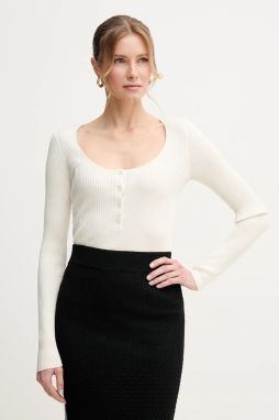 Hodvábny sveter Pinko dámsky, béžová farba, tenký, 104809 A1KW