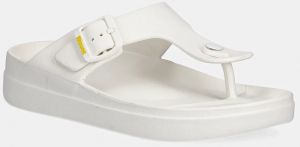 Šľapky Blauer NOMA dámske, biela farba, na plochom podpätku, S5NOMA02