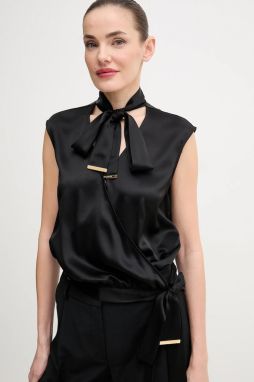 Blúzka Marciano by Guess LINDA dámska, čierna farba, jednofarebná, 5GGH00 7246A