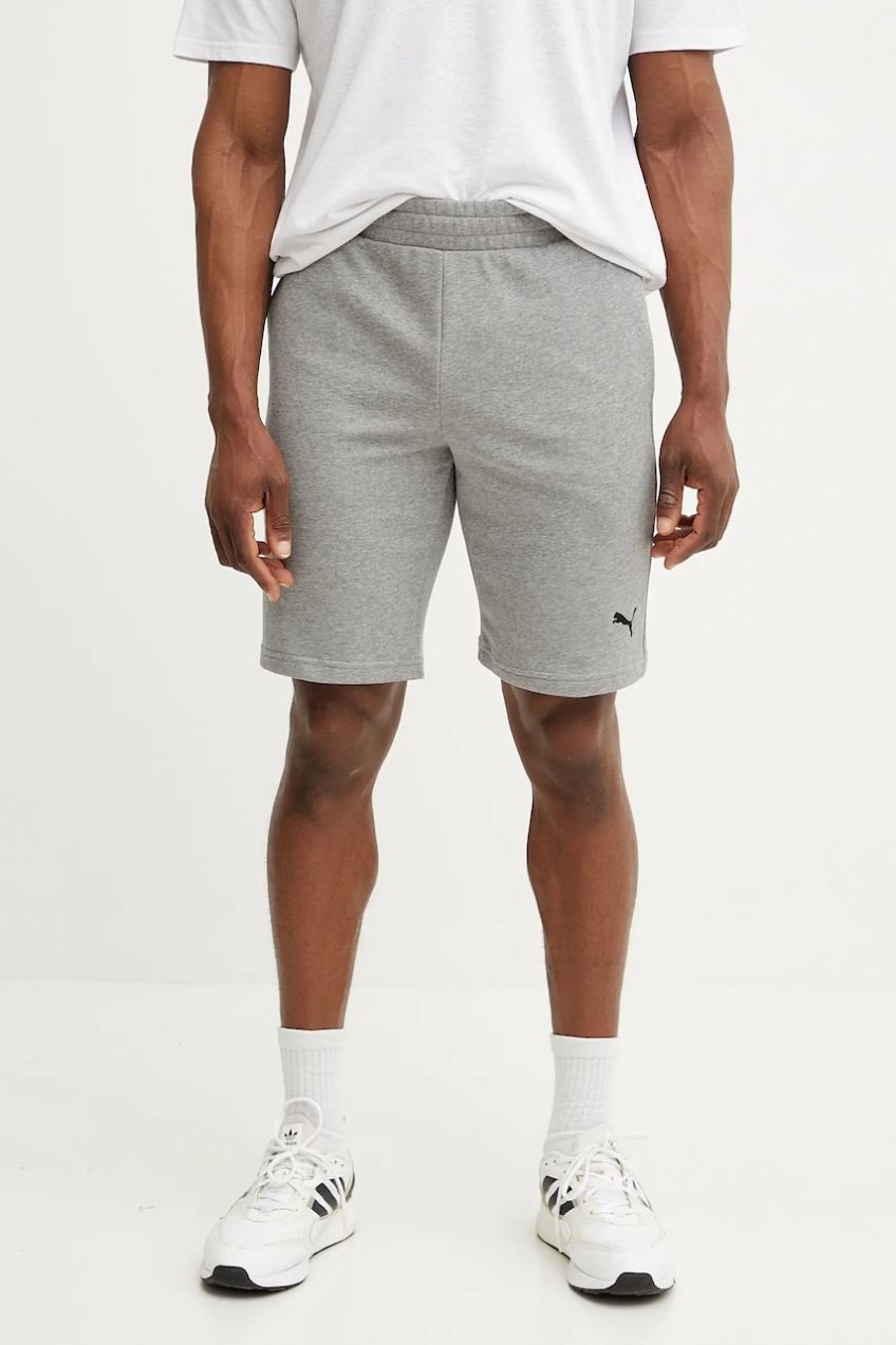 Šortky Puma Essential pánske, šedá farba, melanžové, 682598