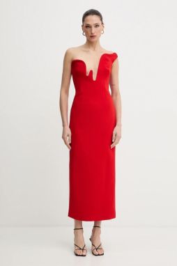 Šaty Bardot ROSALYN čierna farba, maxi, priliehavé, 59733DB