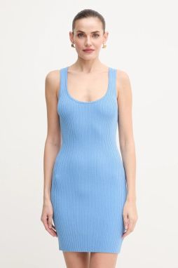 Šaty MICHAEL Michael Kors fialová farba, mini, priliehavá, MS5830I33D