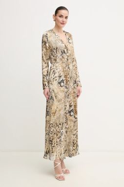 Šaty Marciano by Guess GISELLE béžová farba, maxi, áčkový strih, 5GGK08 7298A