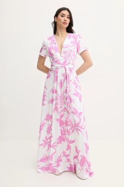 Šaty Melissa Odabash biela farba, maxi, áčkový strih, Lou