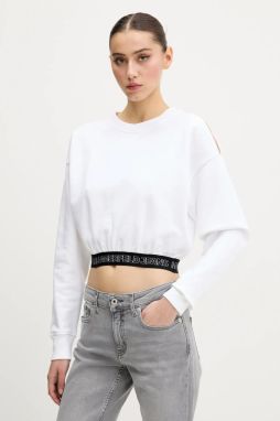 Mikina Karl Lagerfeld Jeans dámska, biela farba, jednofarebná, A2W20062