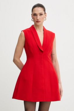 Šaty Bardot biela farba, mini, áčkový strih, 59724DB