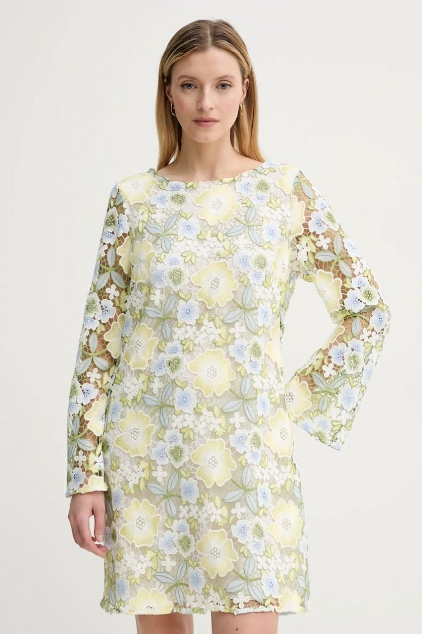 Šaty Bruuns Bazaar biela farba, mini, rovný strih, BBW4371