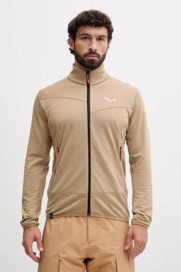 Športová mikina Salewa Puez Altavia hnedá farba, jednofarebná, 00.0000029138