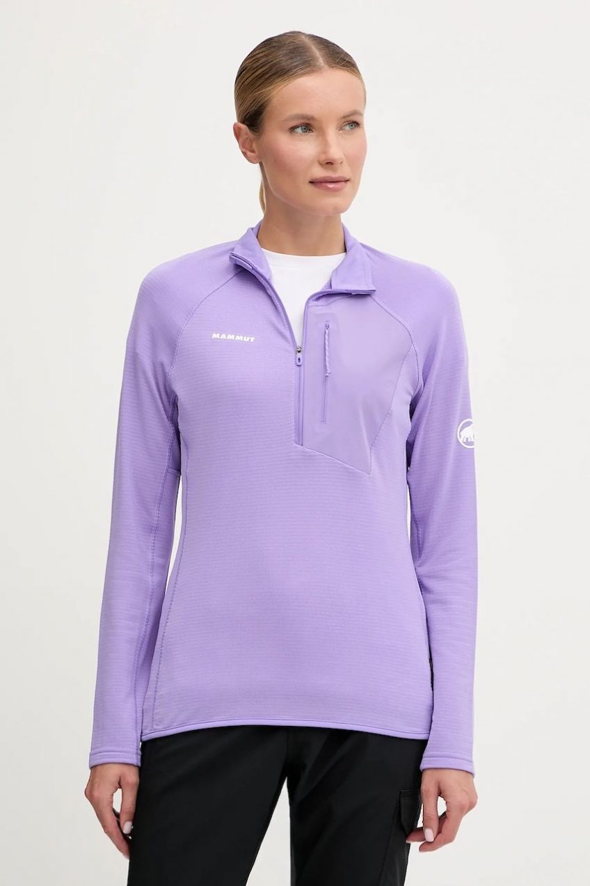 Športová mikina Mammut Aenergy Light zelená farba, s nášivkou, 1014-05531