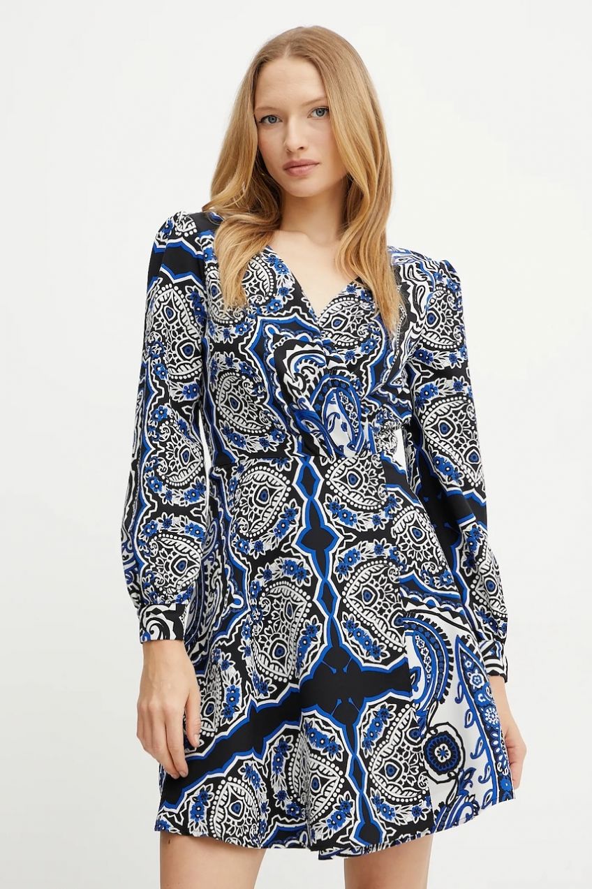 Šaty RIJAL.F čierna farba, mini, áčkový strih, RIJAL.F