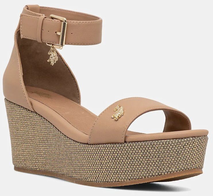 Sandále U.S. Polo Assn. ALEIDA hnedá farba, ALEIDA001W/5Y1