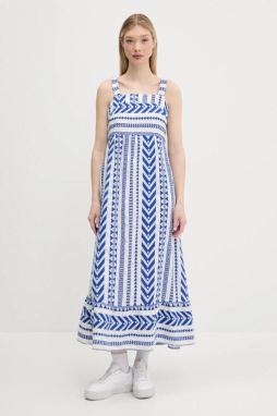 Šaty Superdry biela farba, maxi, áčkový strih, W8011872A-F1W