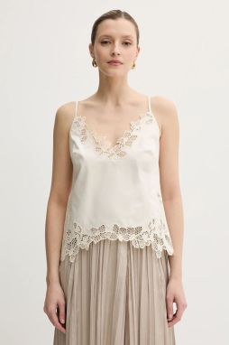 Bavlnená blúzka Marciano by Guess BROOKE béžová farba, jednofarebná, 5GGH23 7313A