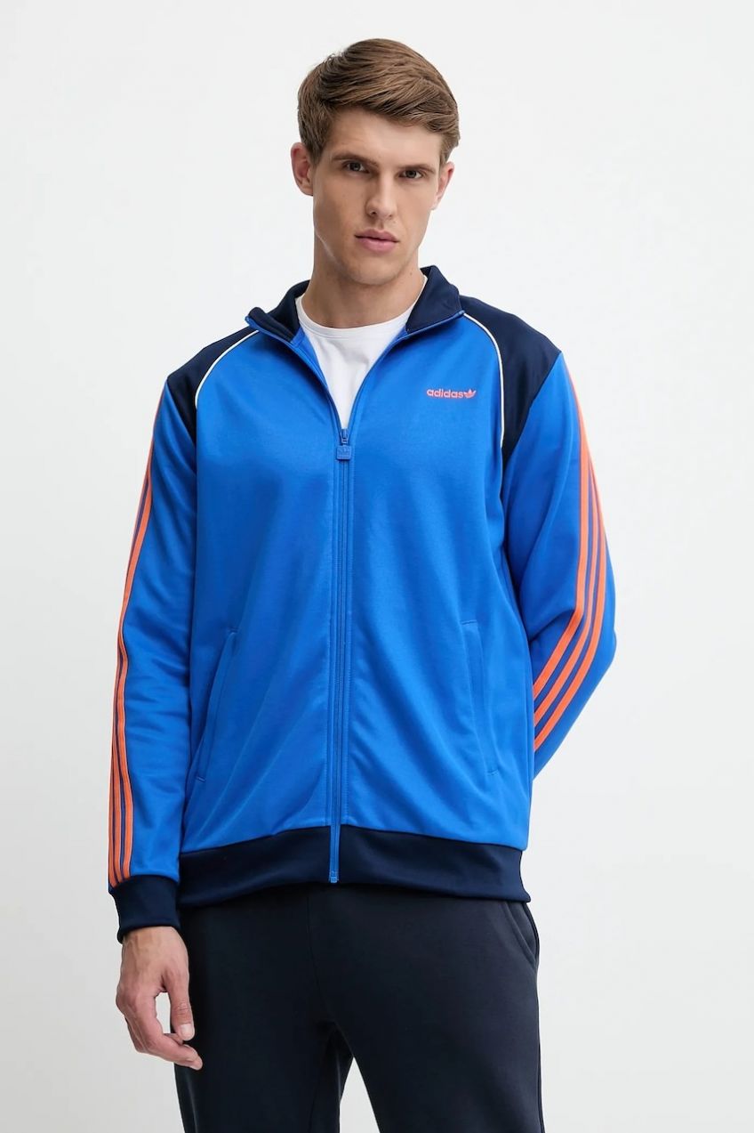 Mikina adidas Originals fialová farba, vzorovaná, JC8387