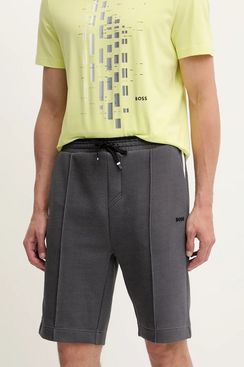 Šortky BOSS Green Shorts TL šedá farba, 50543146