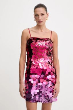 Šaty Marciano by Guess ZAYA ružová farba, mini, rovný strih, 5GGK35 6332A