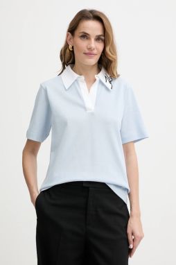 Bavlnené tričko Karl Lagerfeld dámske, čierna farba, A3W17113