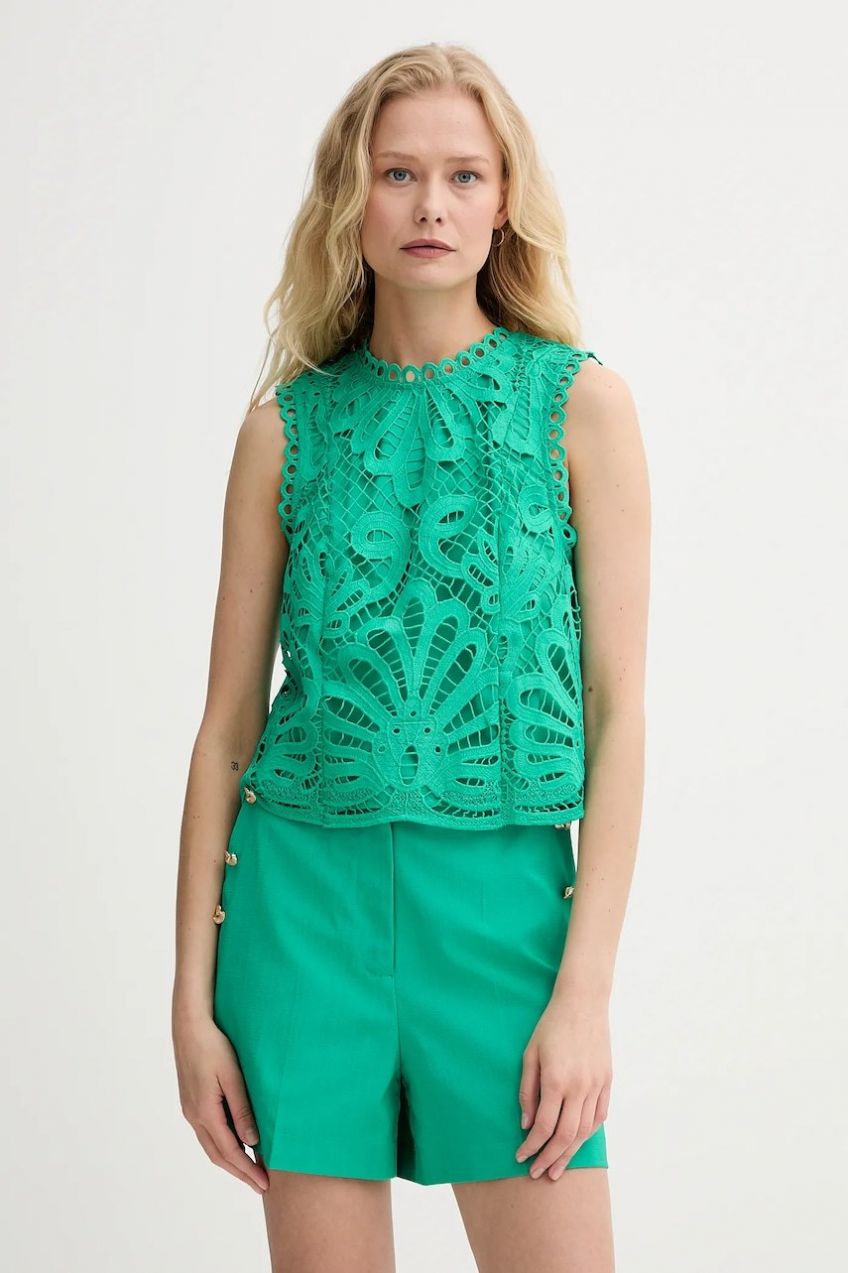 Tričko Morgan dámske, zelená farba, jednofarebné, OSLA