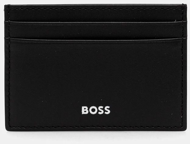 Kožené puzdro na karty BOSS Randy_Cardholder čierna farba, 50546166