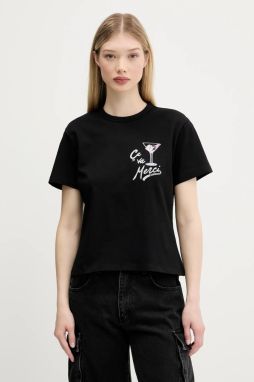 Bavlnené tričko HUGO Destrel_2 dámske, čierna farba, 50544897