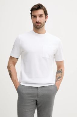 Tričko BOSS C-Taut 105 pánske, biela farba, jednofarebné, 50543405
