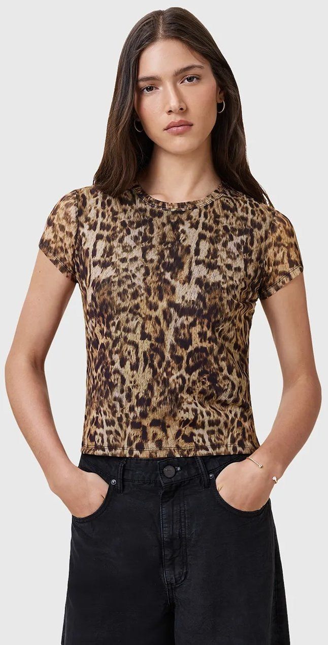 Blúzka AllSaints ELLIE oranžová farba, vzorovaná, W266JC