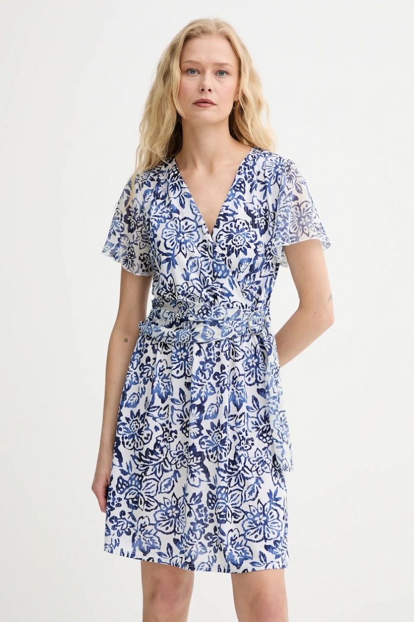 Šaty Morgan biela farba, mini, rovný strih, RNINA