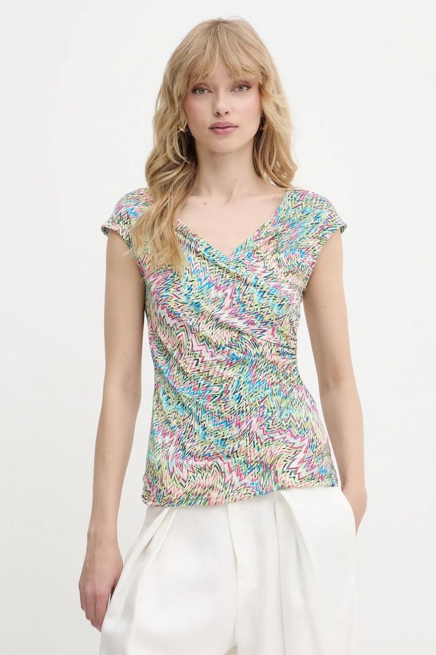 Blúzka Morgan zelená farba, vzorovaná, DPOPPA