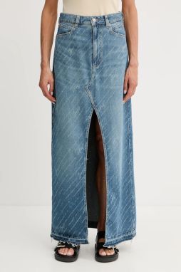 Rifľová sukňa BOSS Orange C_ DNM LONG SKIRT maxi, rovný strih, 50542445