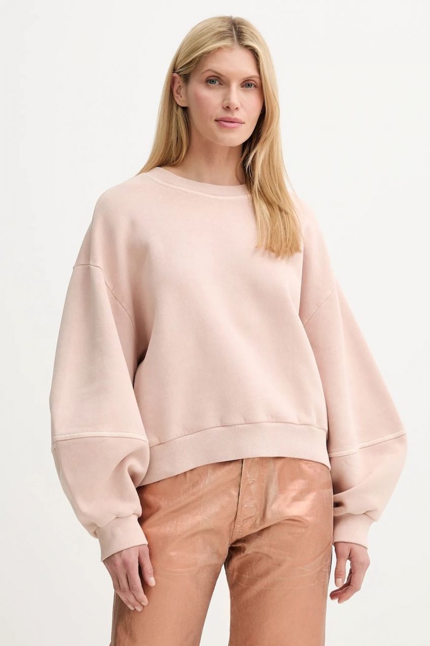 Bavlnená mikina G-Star oranžová farba, jednofarebná, D26361-D993