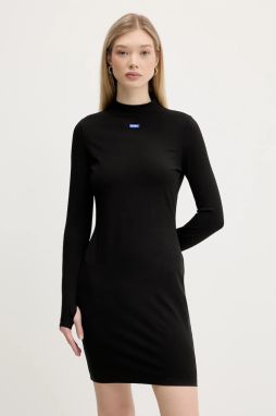 Šaty Hugo Blue Nilla_B čierna farba, mini, priliehavé, 50545016
