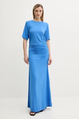 Šaty Gestuz fialová farba, maxi, rovný strih, 10910125