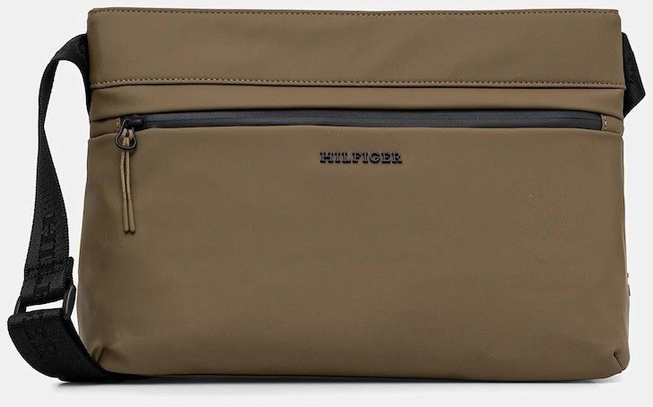 Malá taška Tommy Hilfiger zelená farba, AM0AM13545