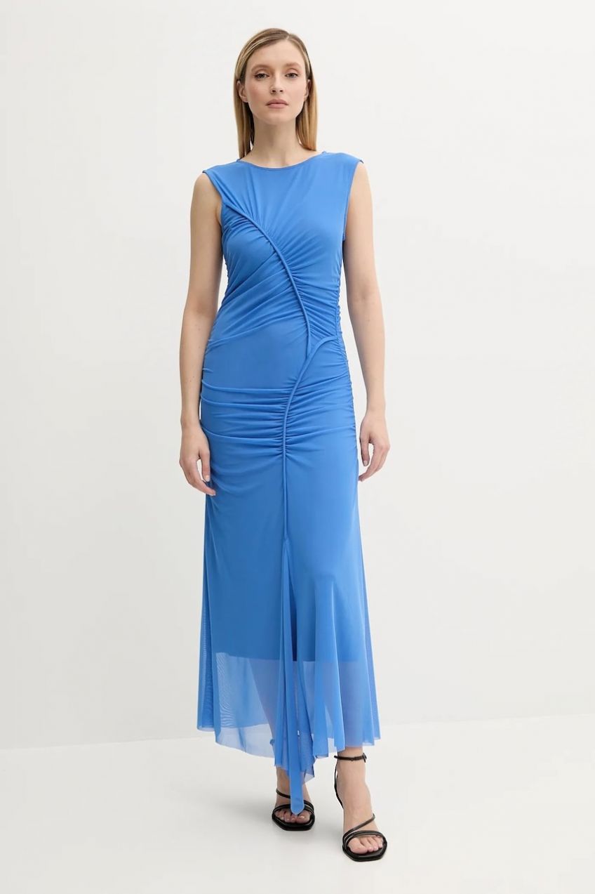 Šaty Gestuz fialová farba, maxi, priliehavé, 10910318