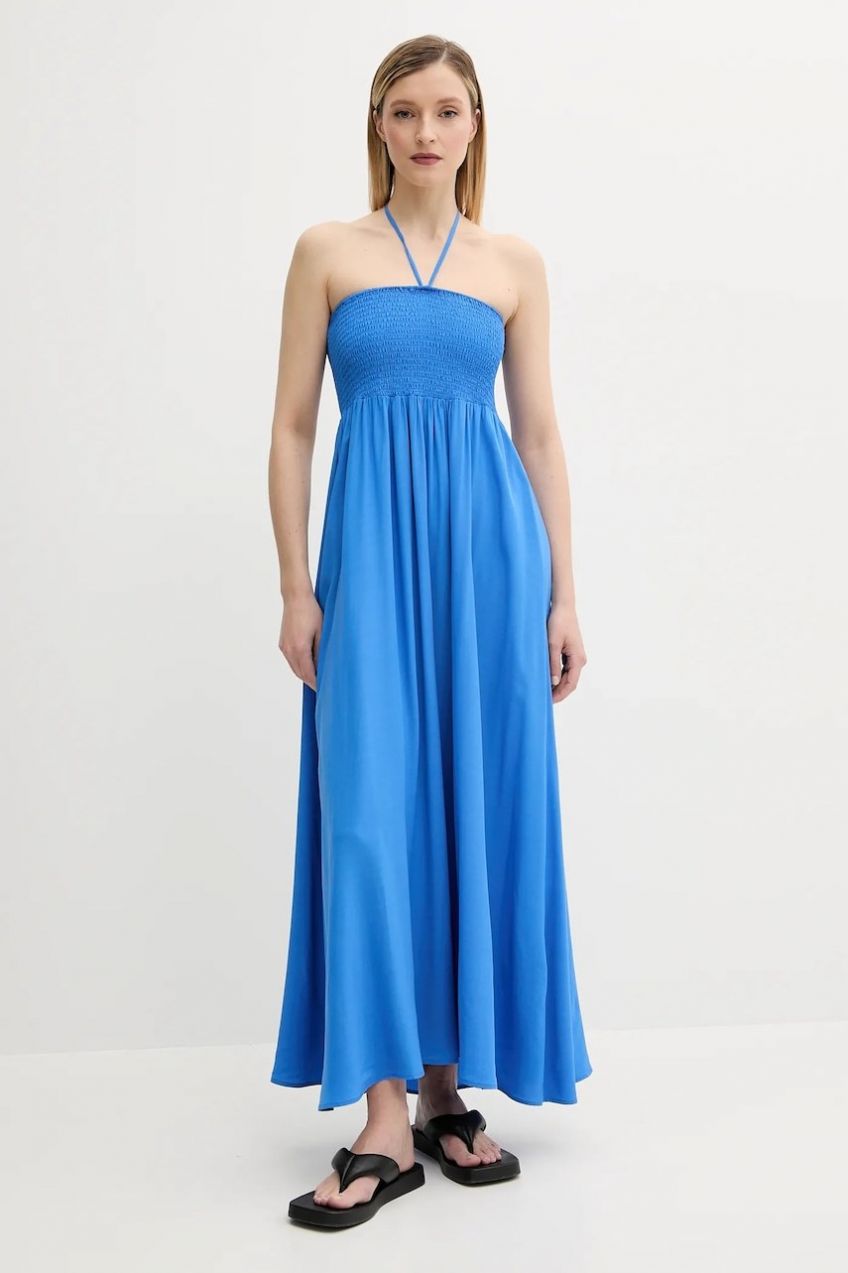 Šaty Gestuz fialová farba, midi, áčkový strih, 10910260