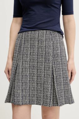 Sukňa HUGO Ratira-1 čierna farba, mini, rovný strih, 50542649