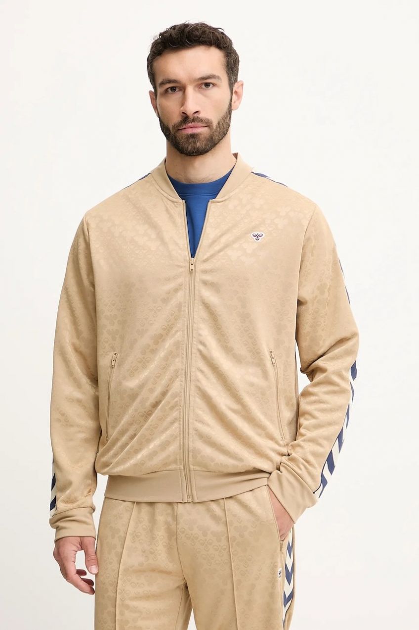 Mikina Hummel zelená farba, vzorovaná, 227580