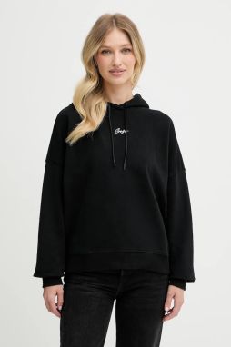 Bavlnená mikina BOSS Orange C_Ehoody_s čierna farba, s kapucňou, jednofarebná, 50547572