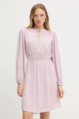 Šaty BOSS Orange C_DECLY ružová farba, mini, áčkový strih, 50544038