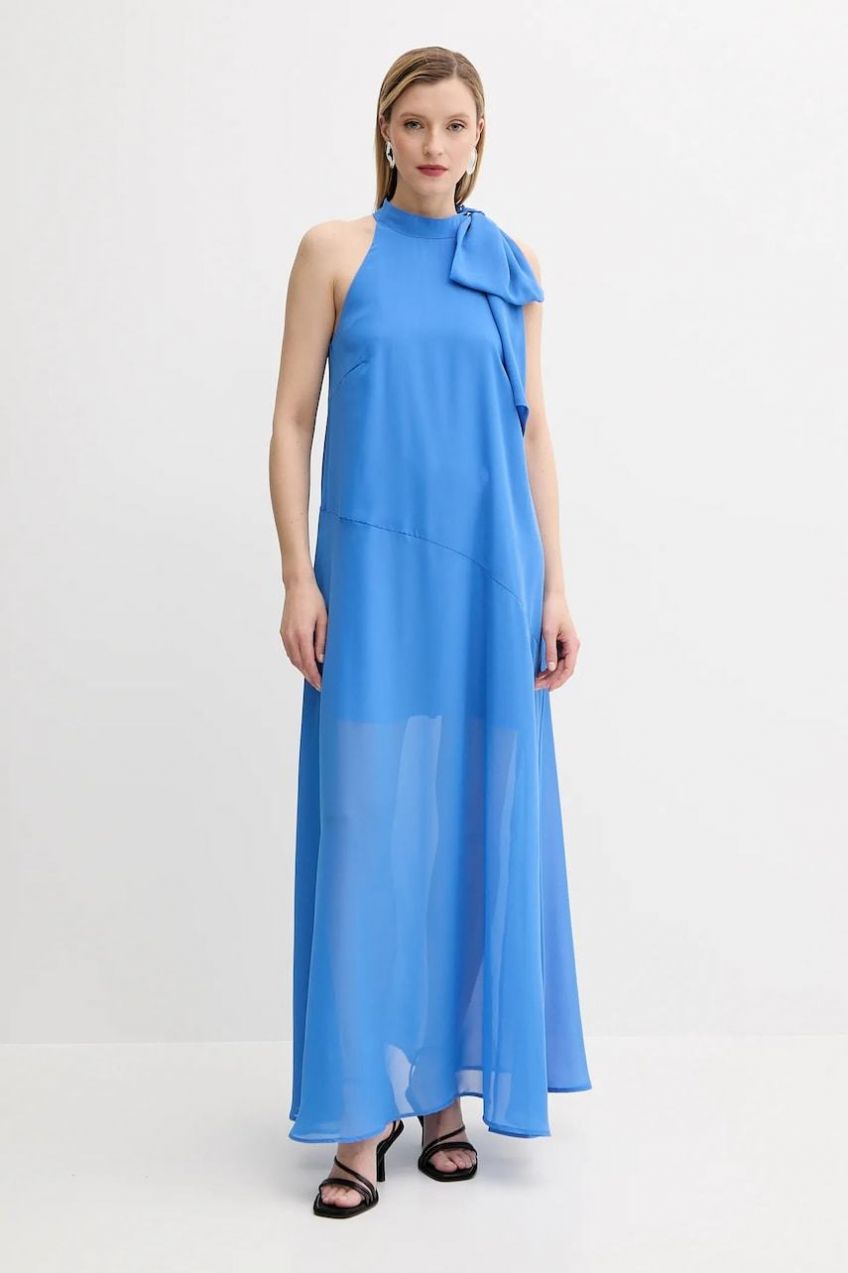 Šaty Gestuz fialová farba, maxi, áčkový strih, 10910220