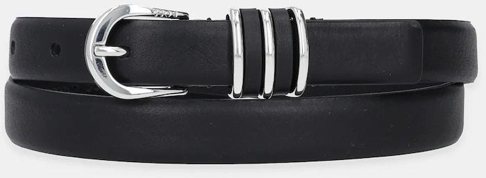 Kožený opasok BOSS Carol-Loops_Sz20 čierna farba, 50548534