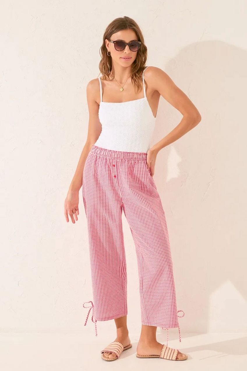 Bavlnené pyžamové nohavice women'secret bordová farba, bavlnené, 3709664