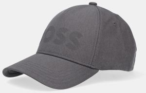 Bavlnená šiltovka BOSS Green Pyer-BOSS-Mirror šedá farba, s nášivkou, 50544417