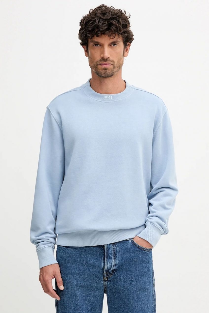 Bavlnená mikina BOSS Orange We__Dye jednofarebná, 50519718