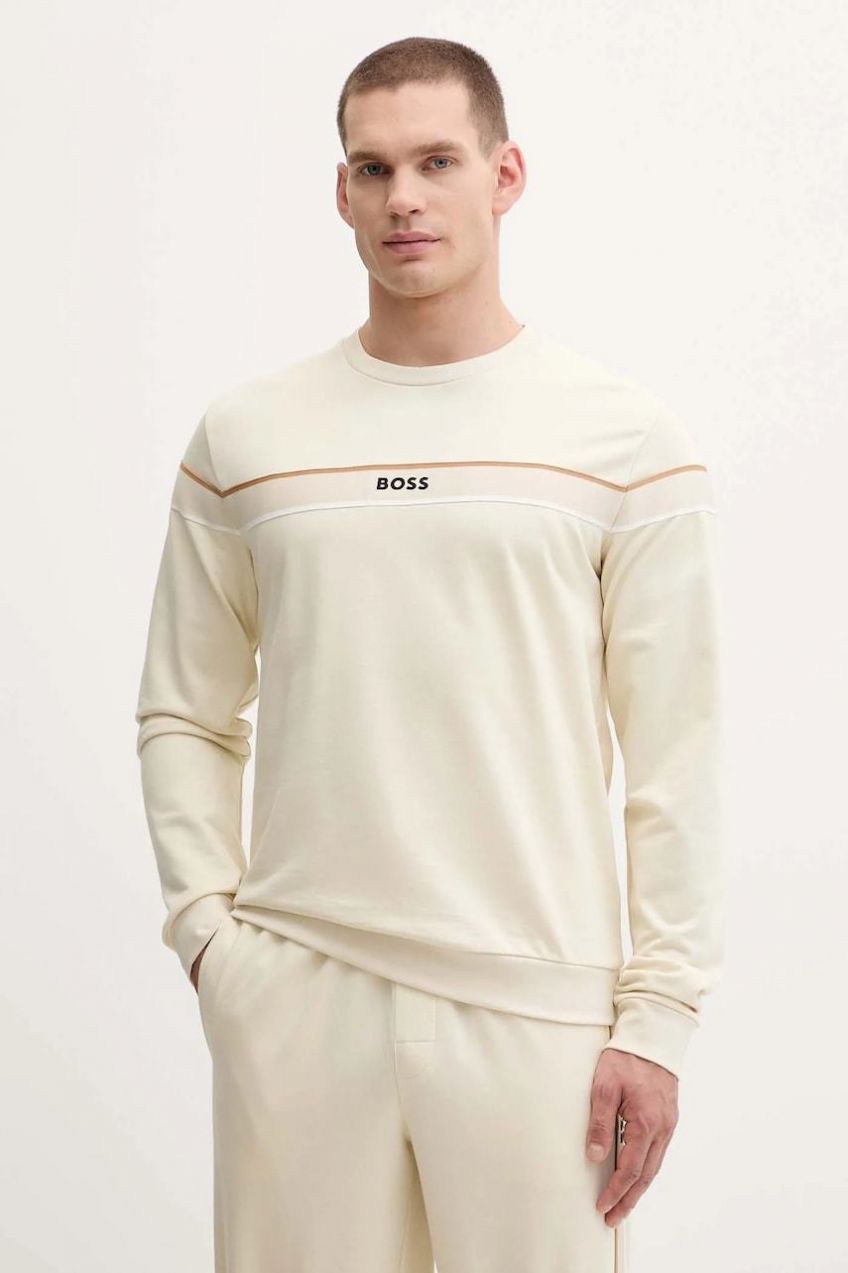 Bavlnená mikina BOSS Iconic Sweatshirt čierna farba, s nášivkou, 50545589