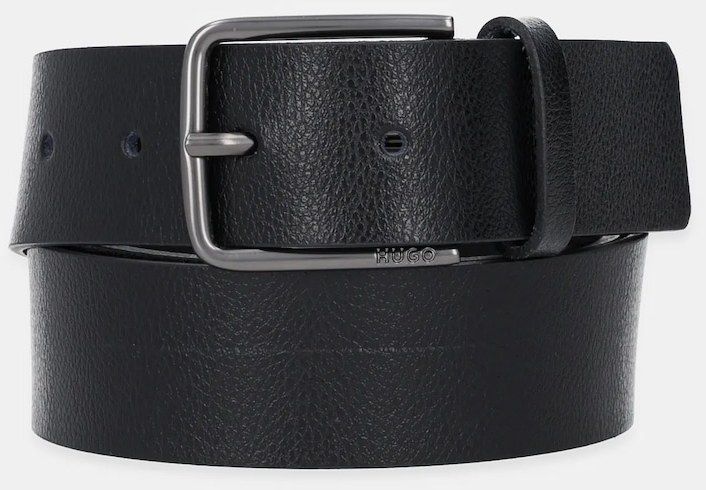 Kožený opasok HUGO Gerik-Lam_Sz35 čierna farba, 50548348