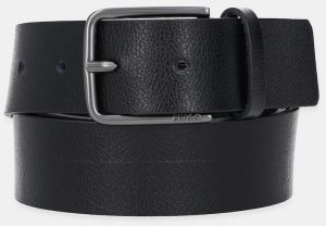 Kožený opasok HUGO Gerik-Lam_Sz35 čierna farba, 50548348