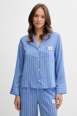 Pyžamová košeľa HUGO KLEO_SHIRT fialová farba, 50544173