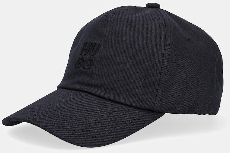 Bavlnená šiltovka HUGO Asya čierna farba, s nášivkou, 50546581
