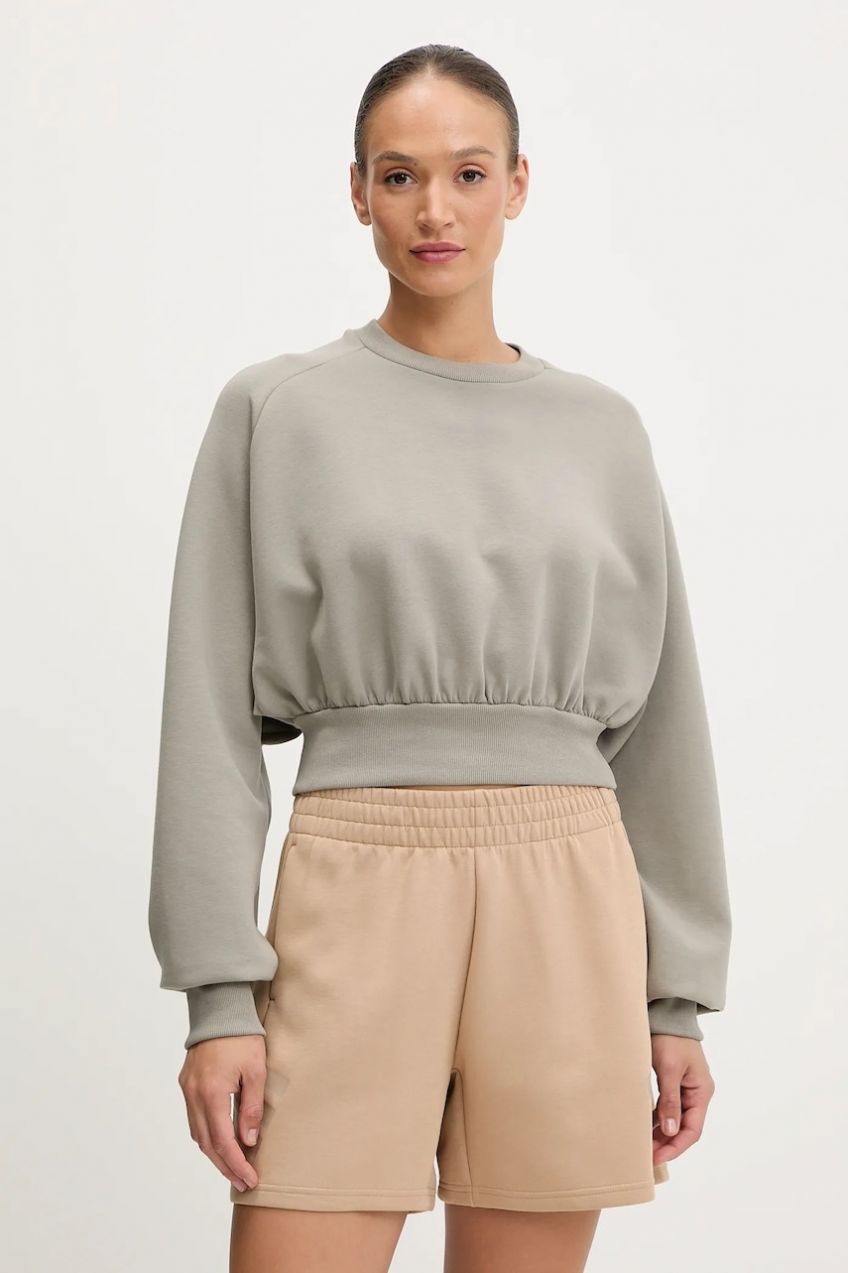 Mikina adidas All SZN zelená farba, jednofarebná, JW5070